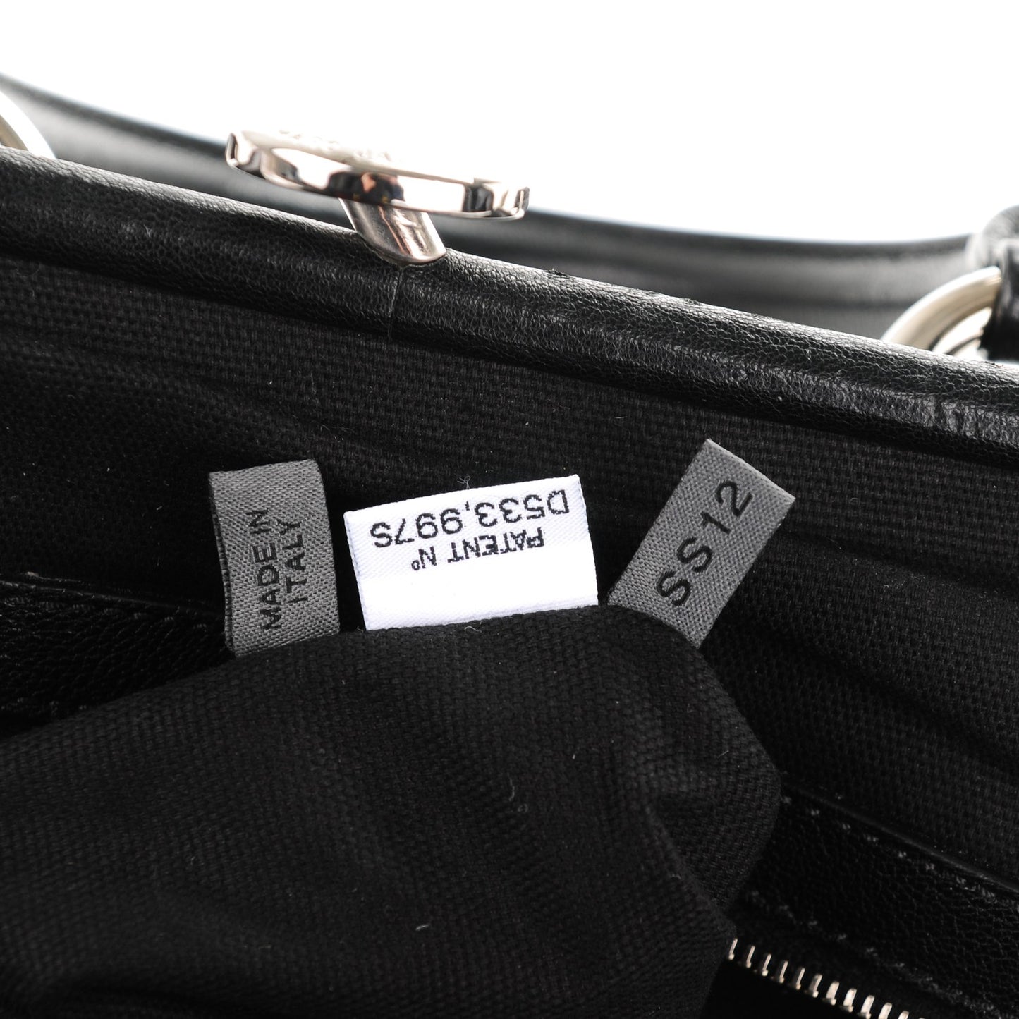 Calfskin Quilted Stam Black