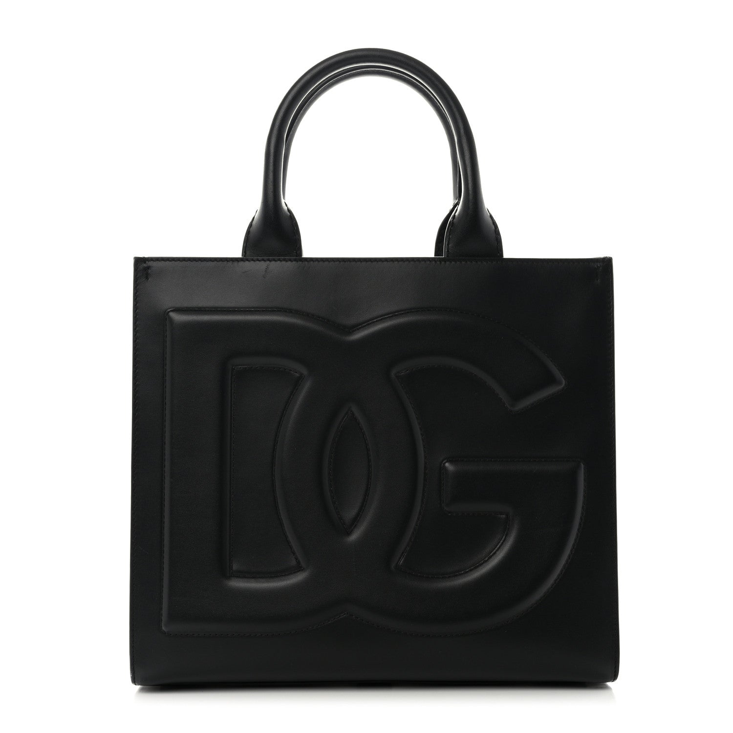 Dolce & Gabbana Calfskin Small DG Daily Shopper Tote Black 1 of 12