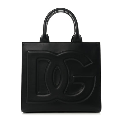 Dolce & Gabbana Calfskin Small DG Daily Shopper Tote Black 1 of 12