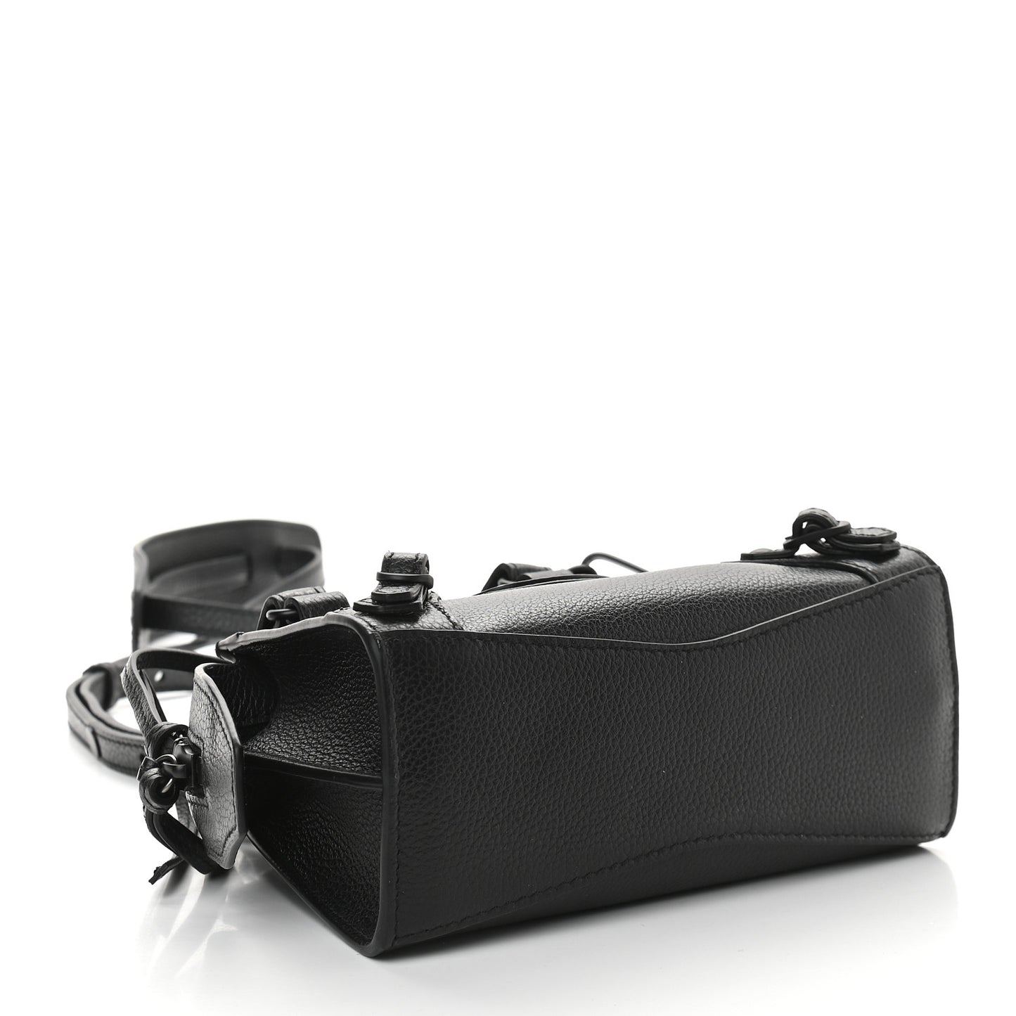 Grained Calfskin Neo Classic Black Hardware Nano City Crossbody Black