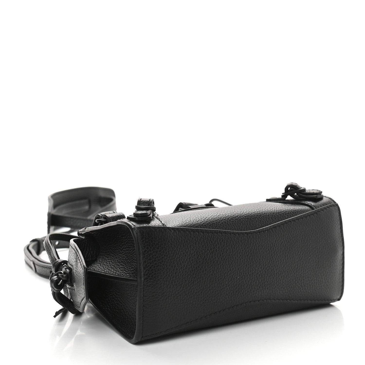Balenciaga Grained Calfskin Neo Classic Black Hardware Nano City Crossbody Black 4 of 8