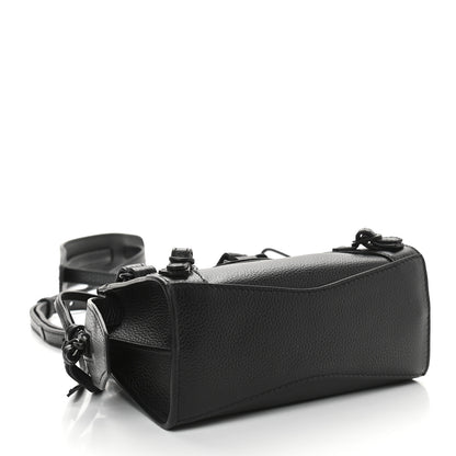 Balenciaga Grained Calfskin Neo Classic Black Hardware Nano City Crossbody Black 4 of 8