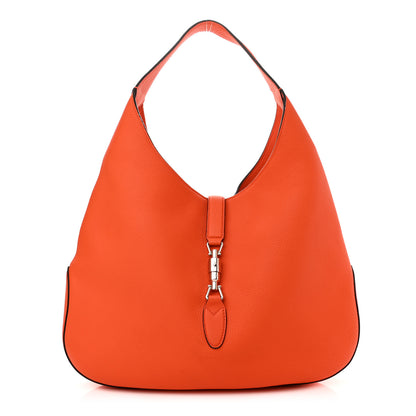 Gucci Soft Grained Calfskin Large Jackie Hobo Orange 3 of 14