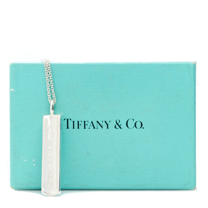 Tiffany Sterling Silver 1837 Bar Pendant Necklace 6 of 6