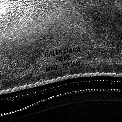 Balenciaga Metallic Peach Calfskin Small BB Soft Flap Bag Silver 6 of 8