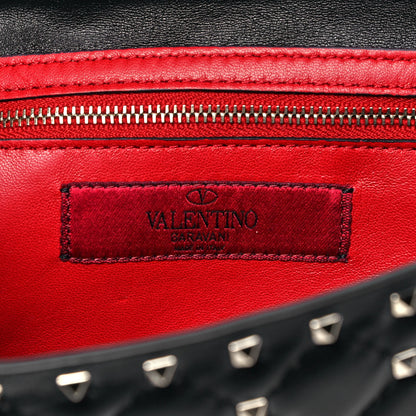 Valentino Garavani Lambskin Rockstud Spike Wallet on Chain Black 8 of 9