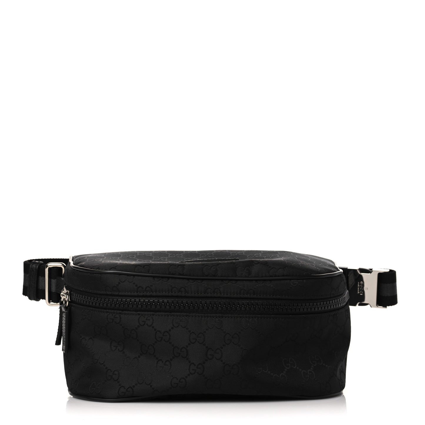 Nylon Monogram Fanny Pack Belt Bag Black