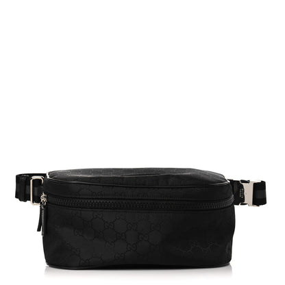 Gucci Nylon Monogram Fanny Pack Belt Bag Black 1 of 9