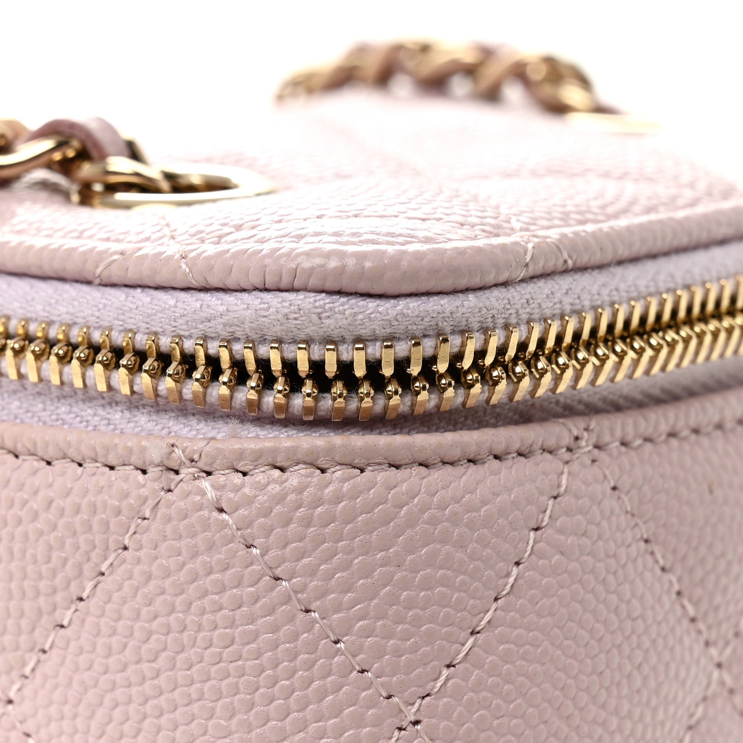 Chanel Caviar Quilted Mini Vanity Case With Chain Light Pink 13 of 13