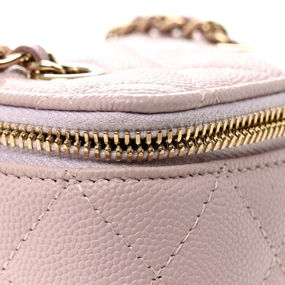Chanel Caviar Quilted Mini Vanity Case With Chain Light Pink 13 of 13