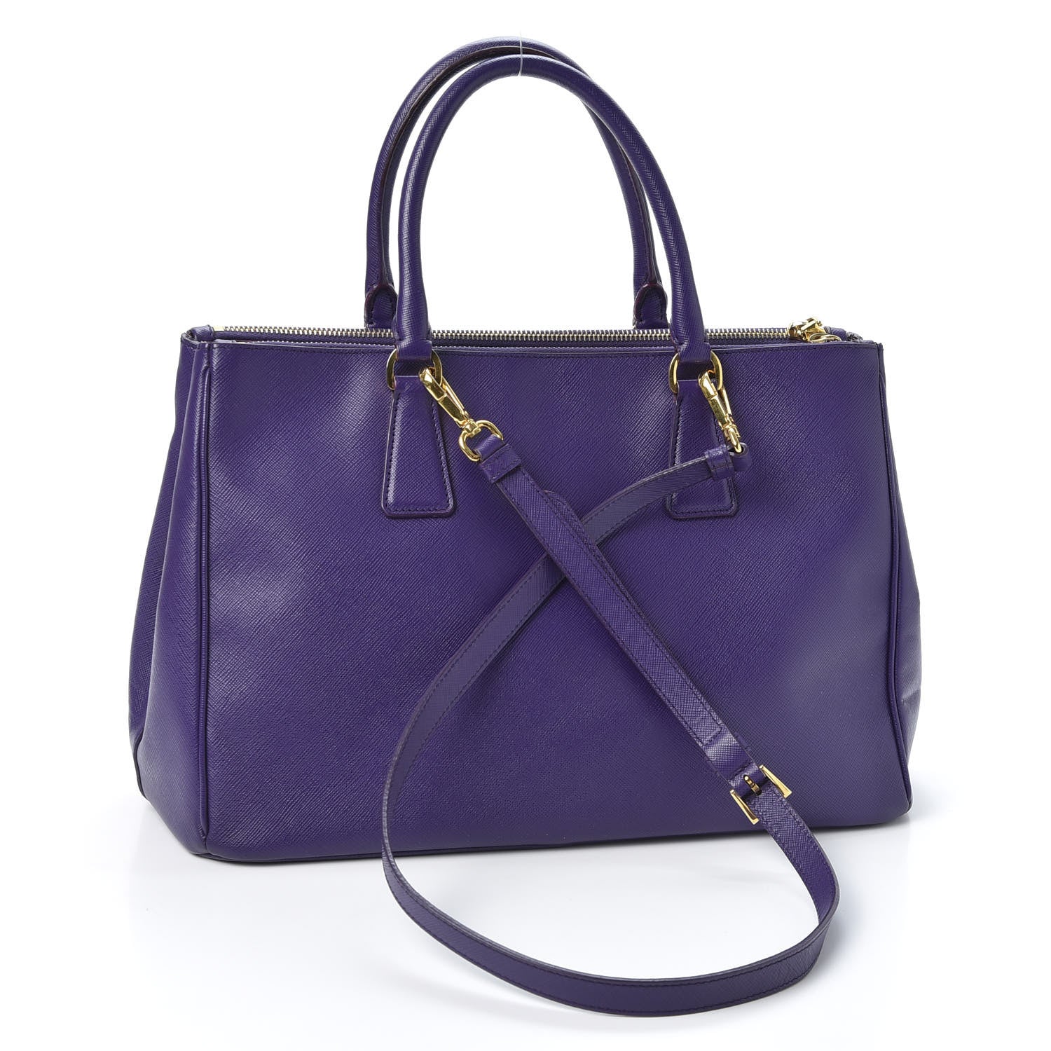 Prada Saffiano Medium Galleria Double Zip Tote Viola 2 of 8