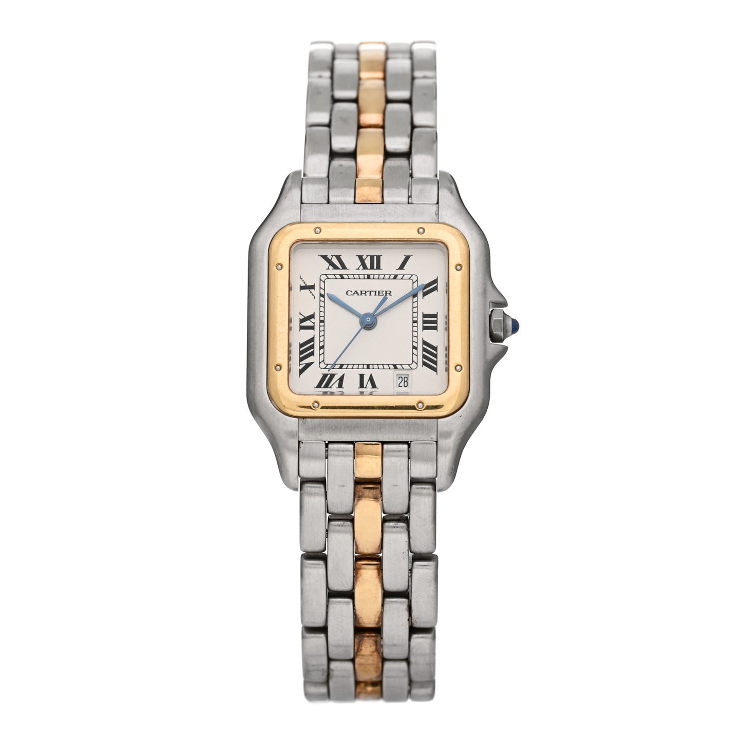 Stainless Steel 18K Yellow Gold 27mm Panthere Quartz Watch