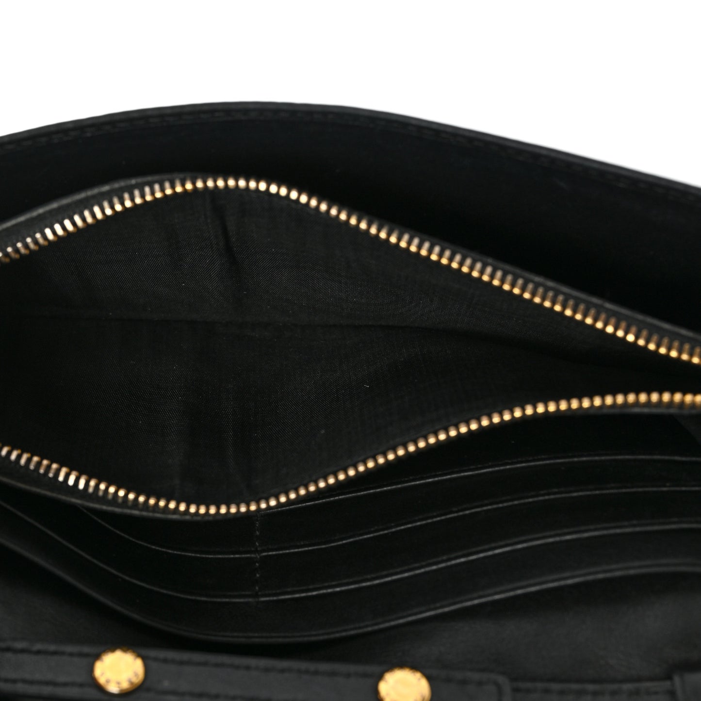 Soft Calfskin Quilted Chain Wallet Black
