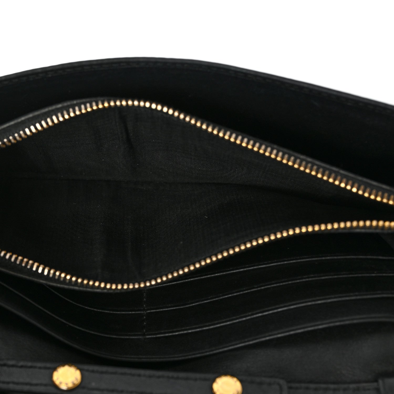 Prada Soft Calfskin Quilted Chain Wallet Black 6 of 17