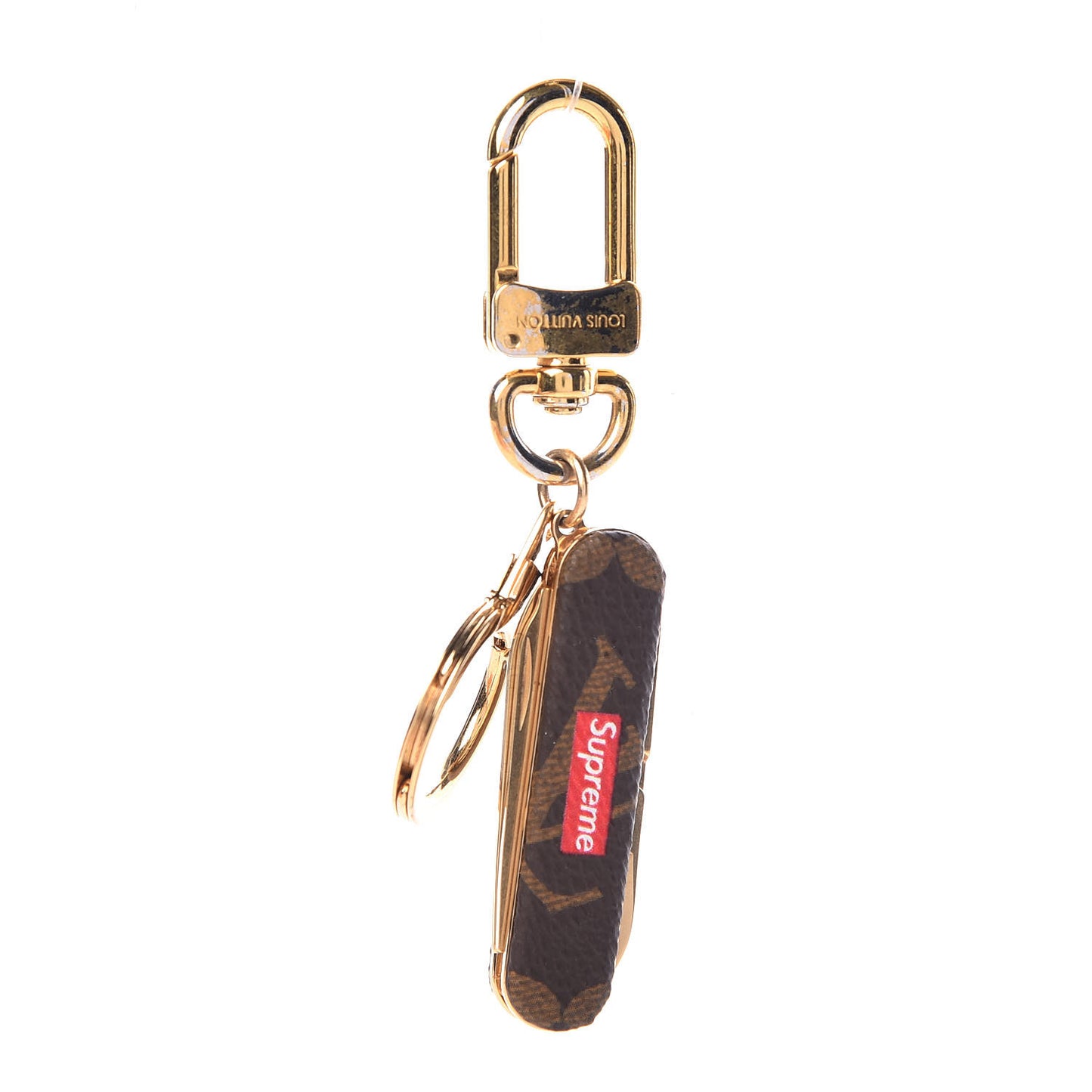 X SUPREME Monogram Pocket Knife Bag Charm Key Holder