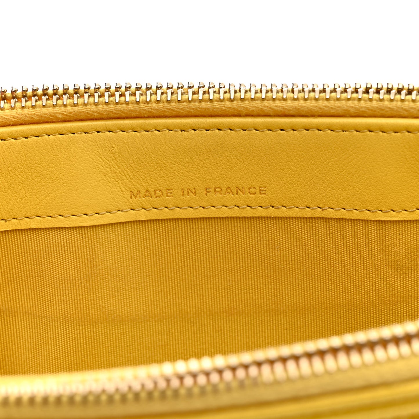 Caviar Quilted Small Boy Clutch With Chain Yellow