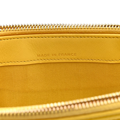 Chanel Caviar Quilted Small Boy Clutch With Chain Yellow 9 of 17
