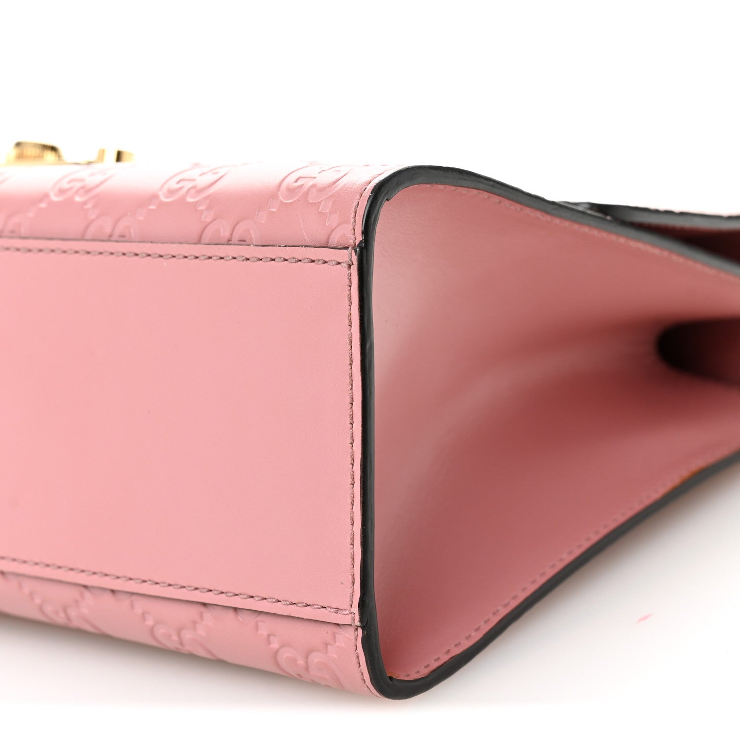 Gucci Guccissima Signature Medium Padlock Shoulder Bag Rose Baby Candy 10 of 12