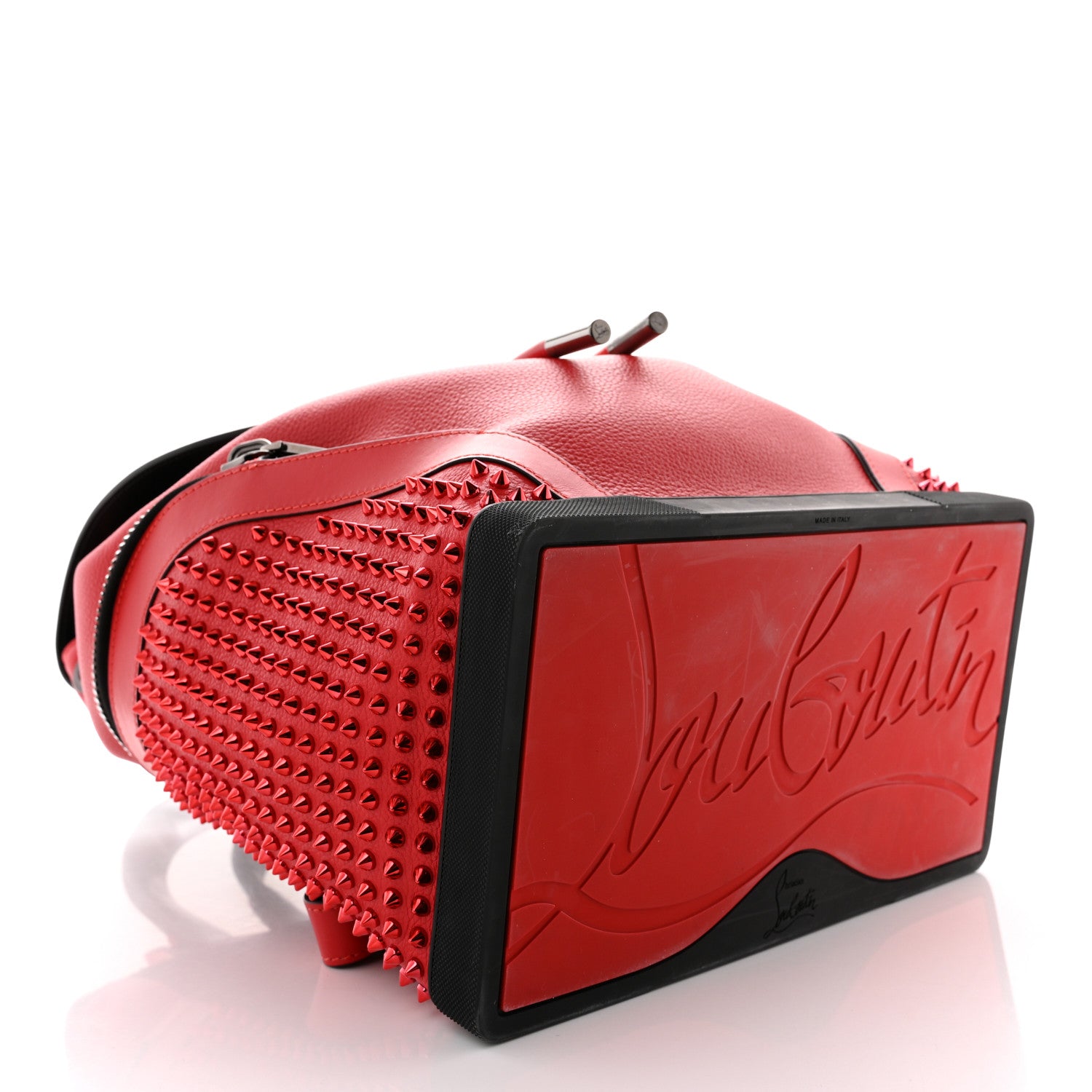 Christian Louboutin Calfskin Spiked Explorafunk Backpack Red 4 of 10
