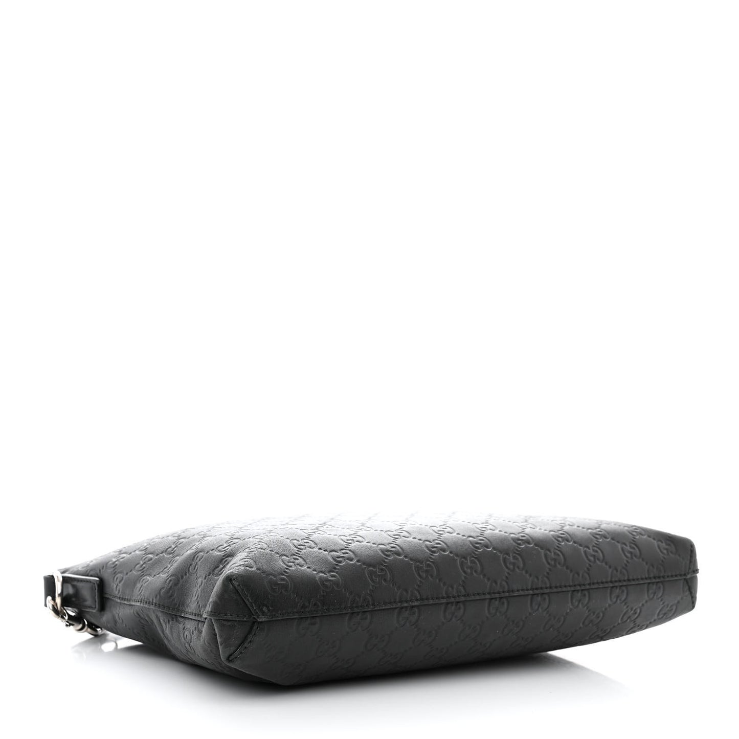 Guccissima Medium Flat Messenger Bag Black
