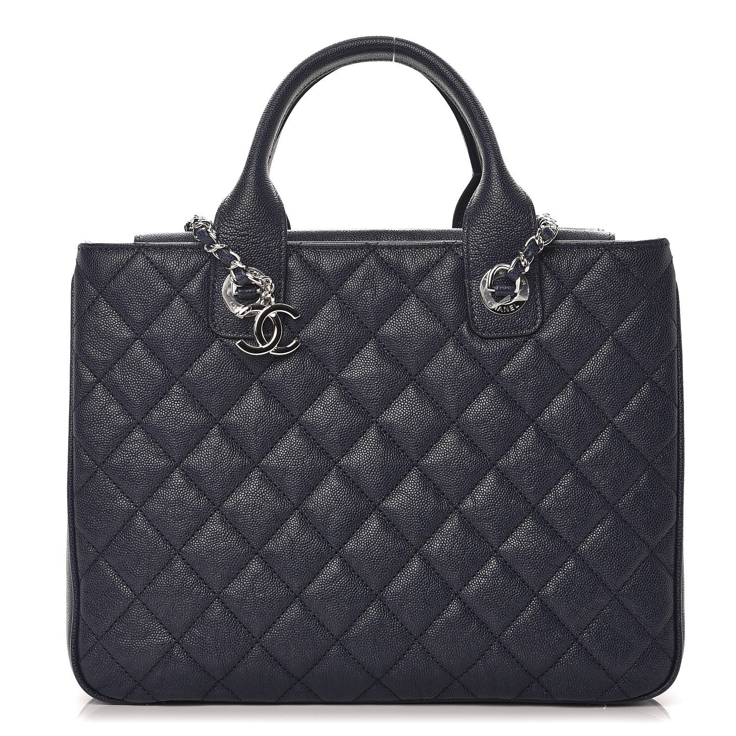 Chanel Caviar Quilted Urban Companion Top Handle Shopping Tote Blue 1 of 9