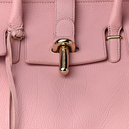 Balenciaga Grained Calfskin L Tube Round Tote Rose 8 of 14