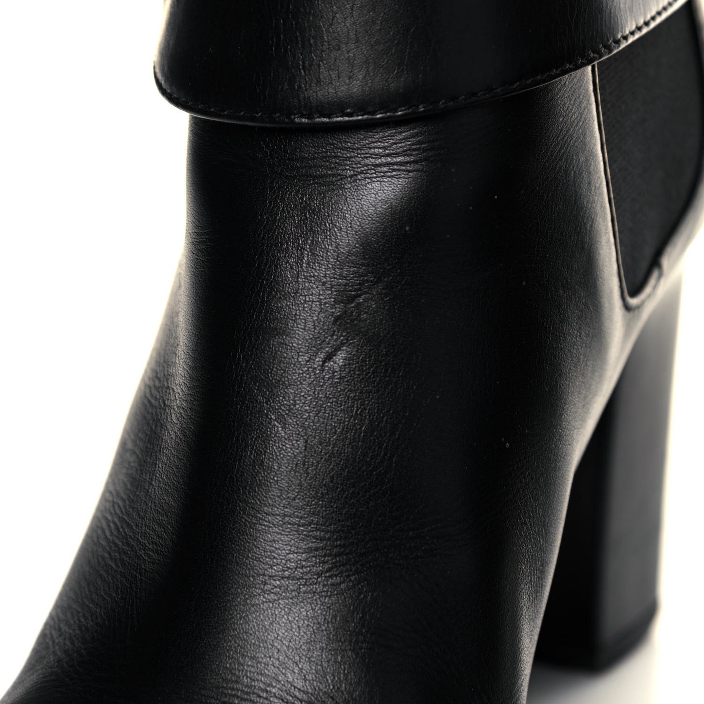 Calfskin CC Turnlock Ankle Boots 40.5 Black