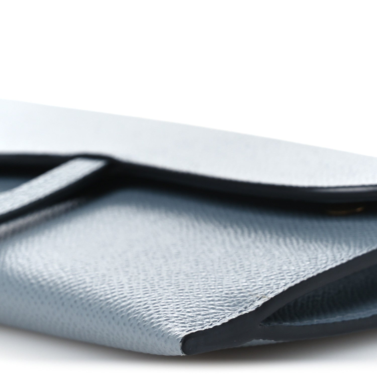 Christian Dior Grained Calfskin Saddle Chain Wallet Pouch Cloud Blue 11 of 13