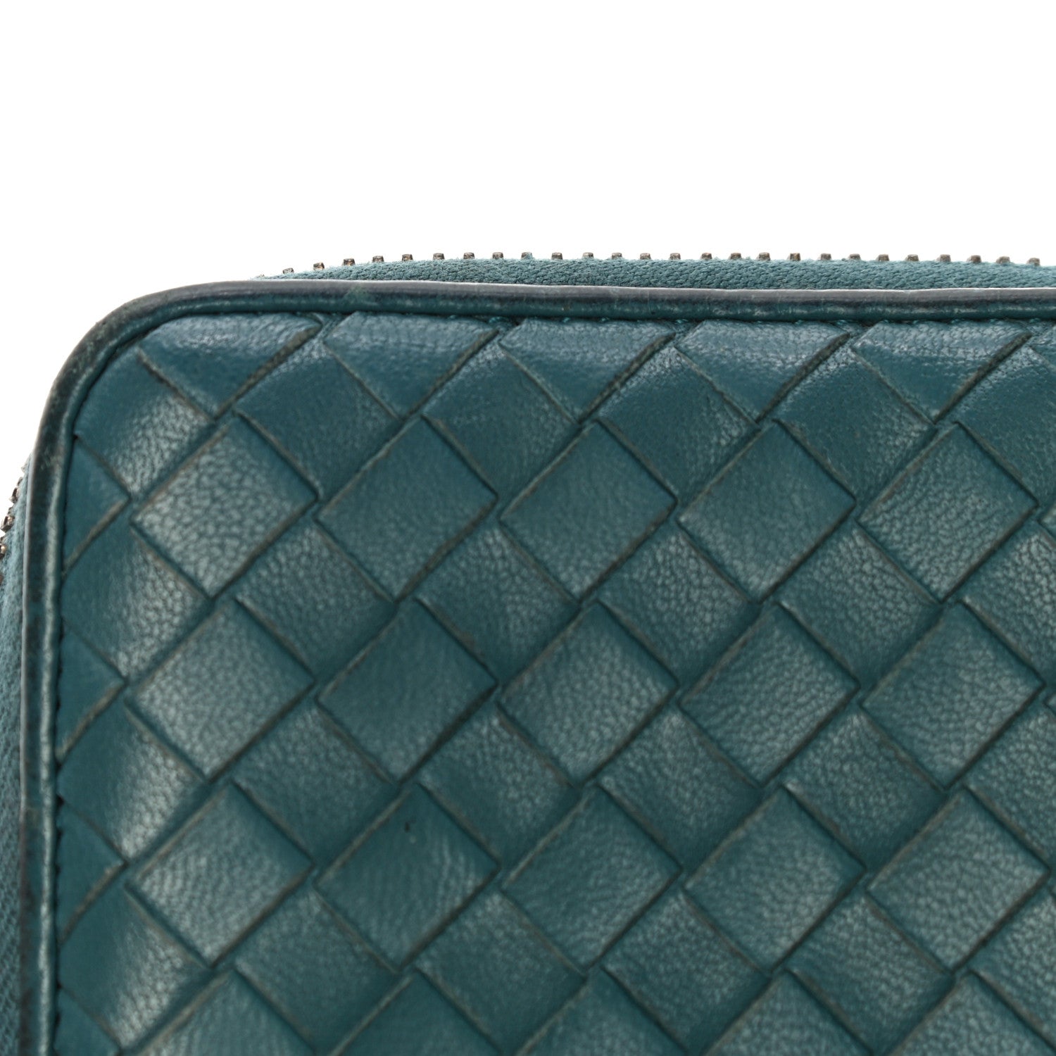 Bottega Veneta Nappa Intrecciato Zip Around Coin Purse Lagoon 18 of 22