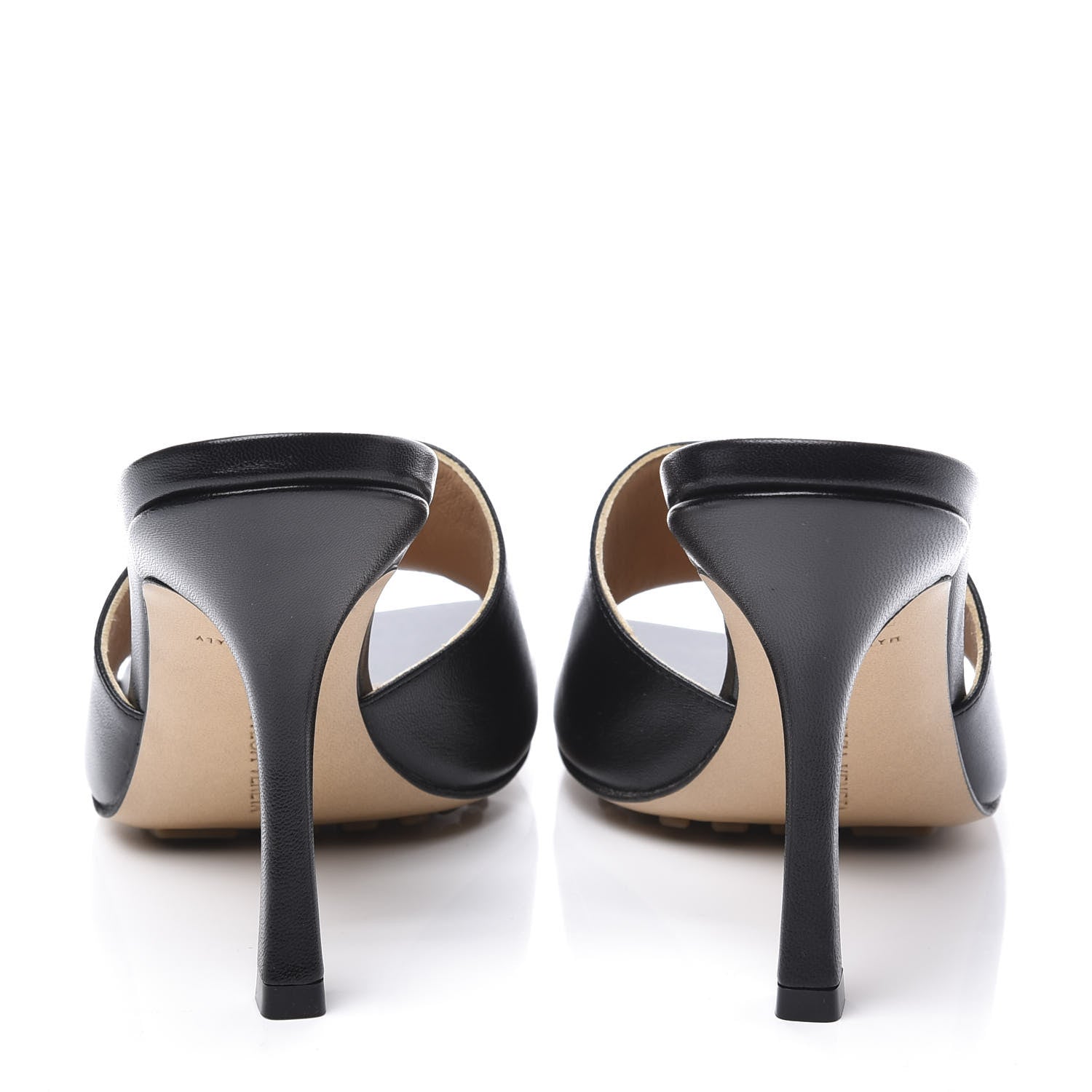 Bottega Veneta Lambskin Stretch Mule Sandals 38 Black 7 of 10