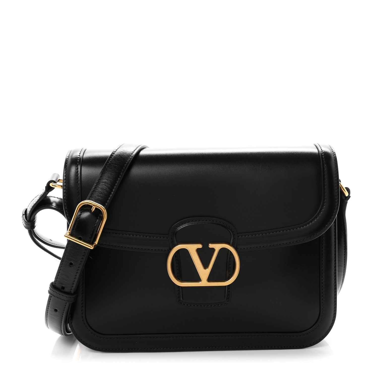 Valentino Garavani Smooth Calfskin 9to5 Shoulder Bag Black 1 of 10
