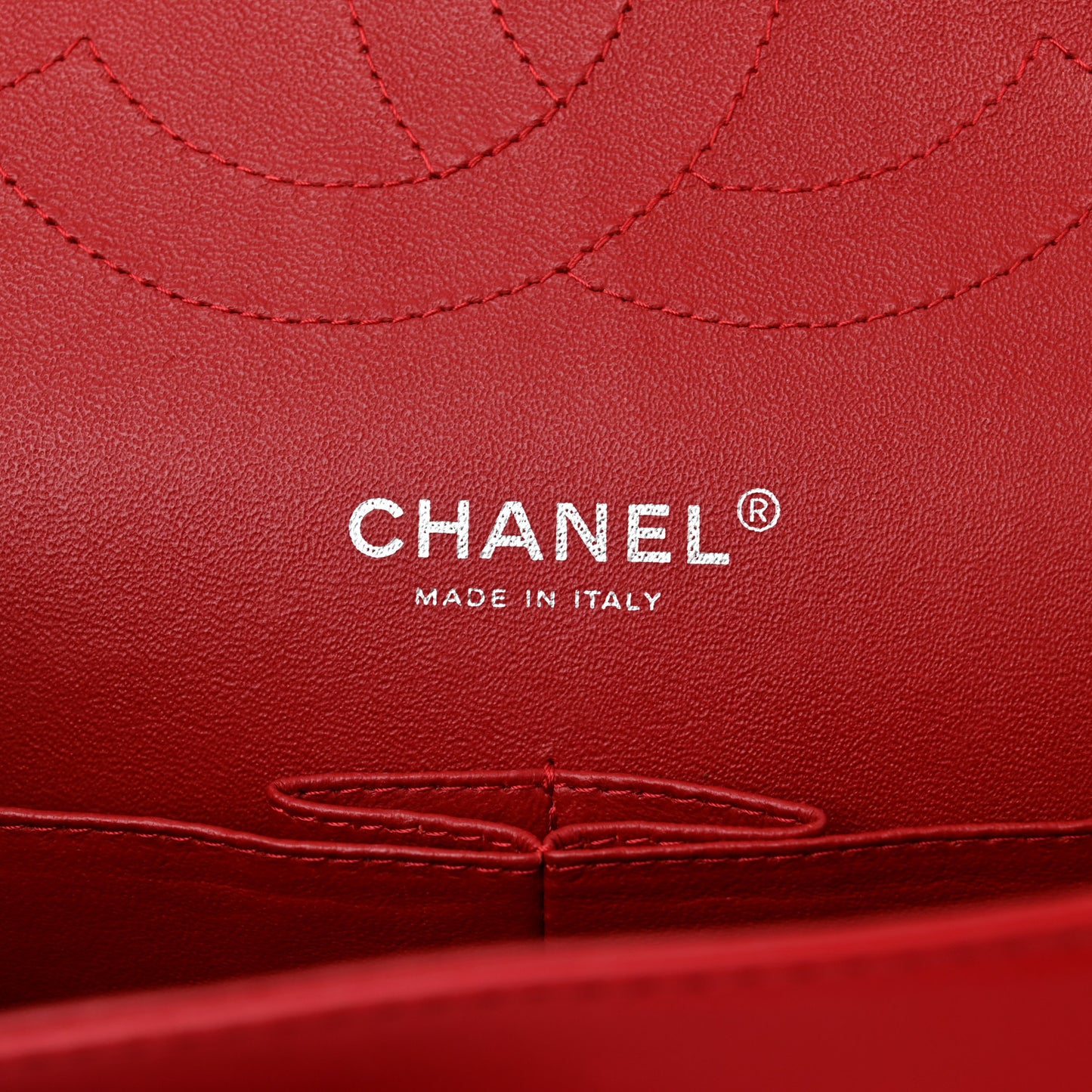 Patent Quilted Jumbo Double Flap Red