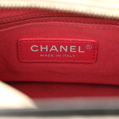 Chanel Aged Calfskin Quilted Small Gabrielle Hobo Black White 6 of 14