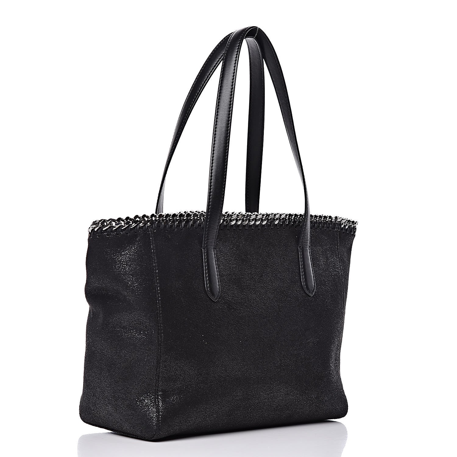 Stella McCartney Shaggy Deer Falabella East West Shopper Tote Black 3 of 13