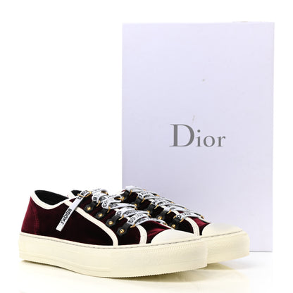 Christian Dior Velvet Walk'N'Dior Low Top Sneakers 41 Deep Amaranth 9 of 9