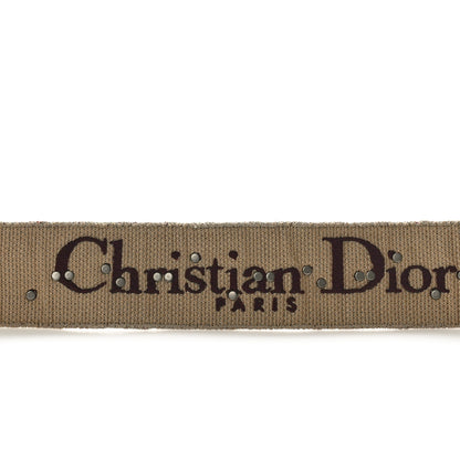 Christian Dior Oblique Studded Shoulder Strap Burgundy 3 of 5