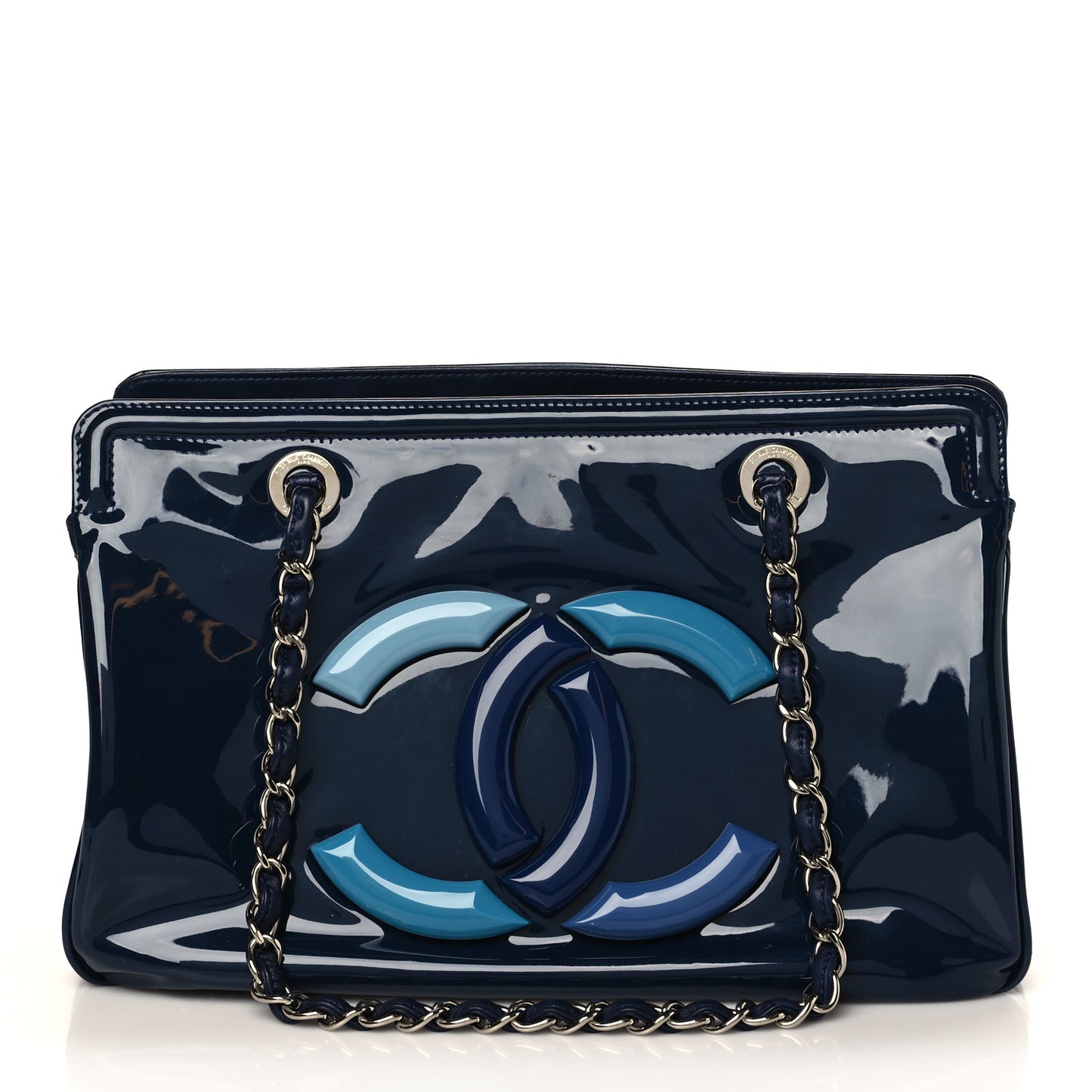Vinyl Lipstick Ligne Tote Dark Navy Blue