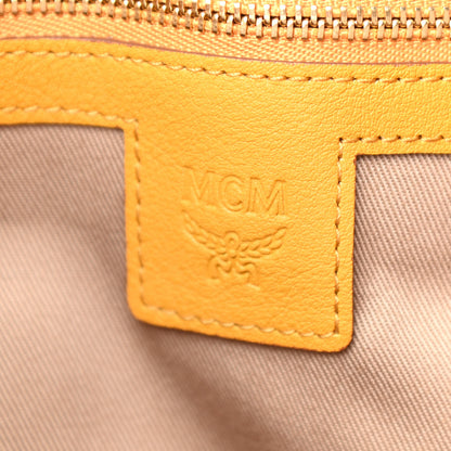MCM Visetos Medium Crossbody Pouch Cognac Yellow 6 of 11