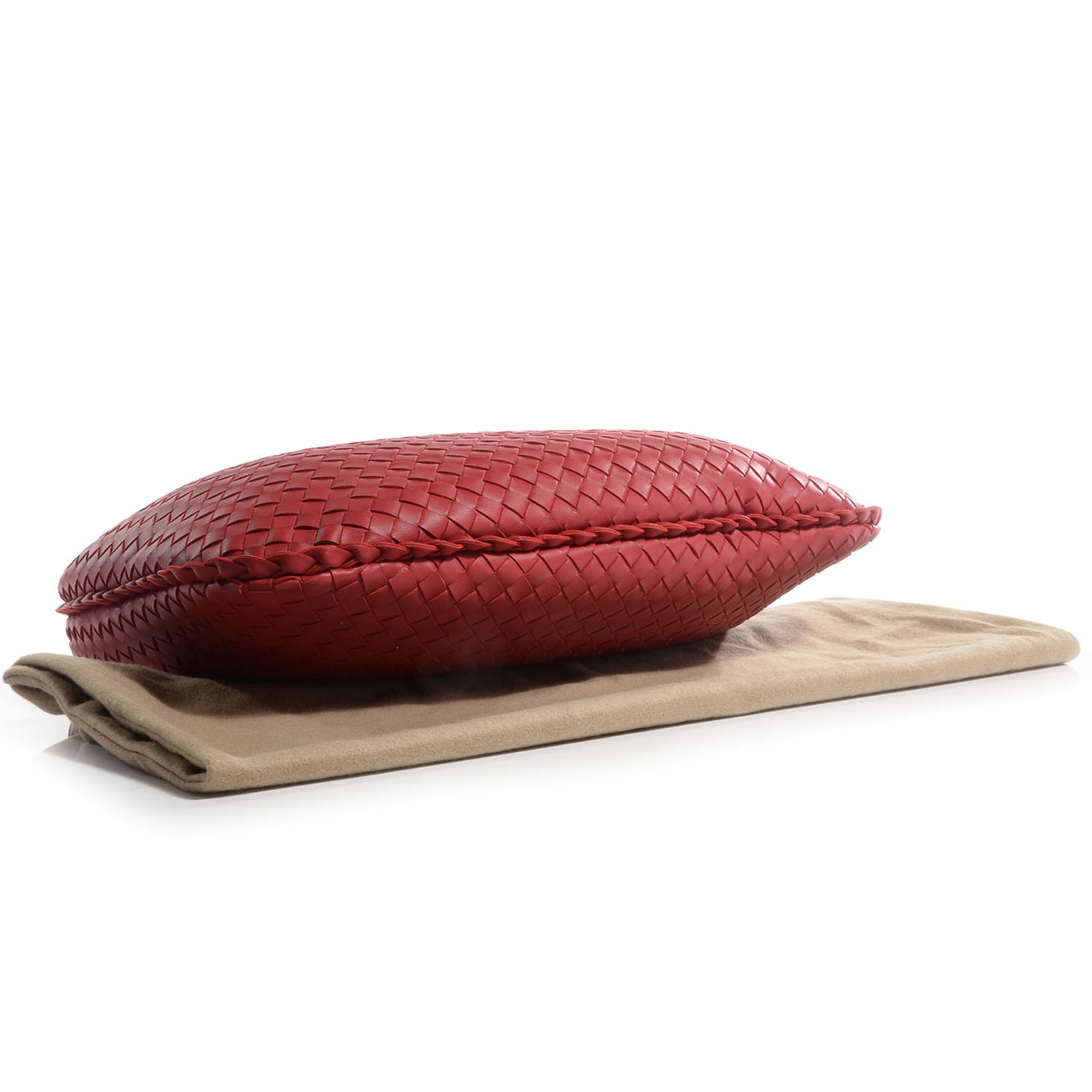 Nappa Intrecciato Medium Veneta Hobo Fraise