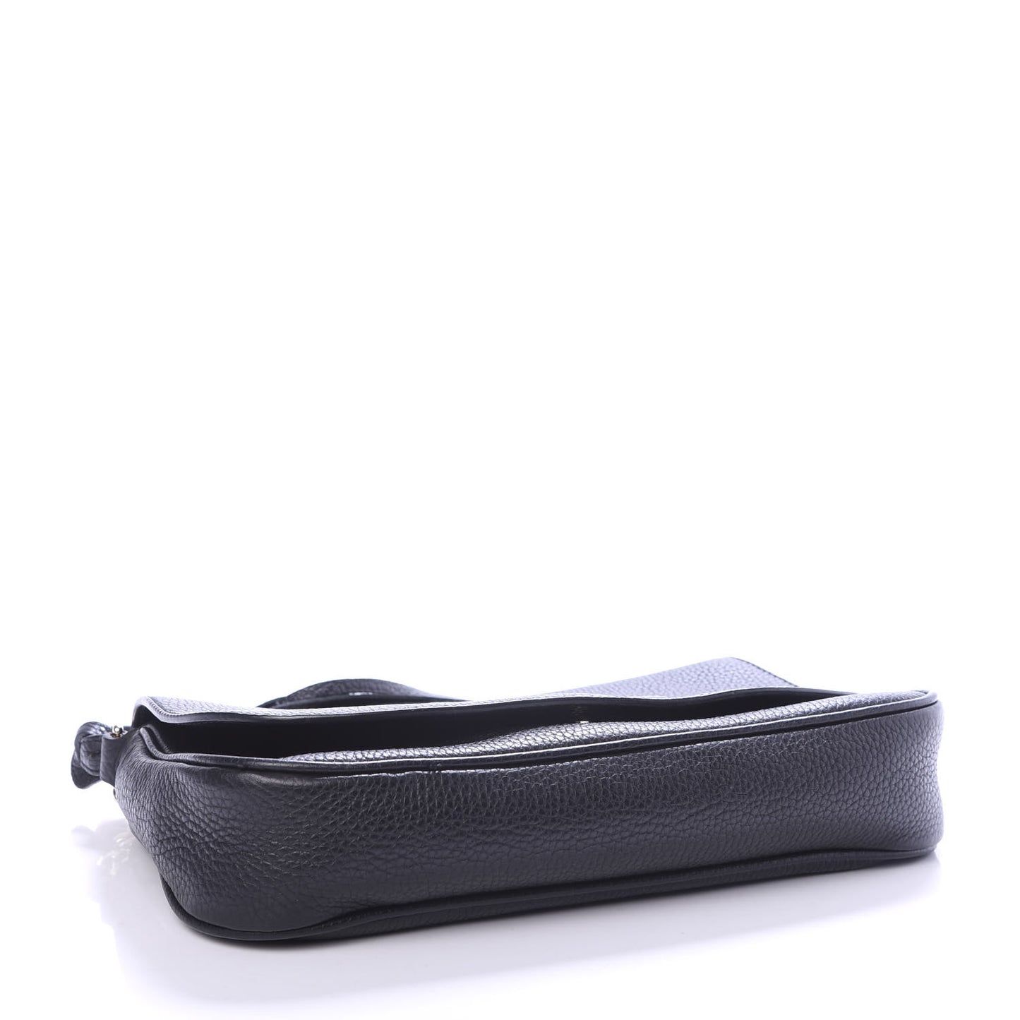 Pebbled Calfskin Medium Soho Flap Crossbody Black