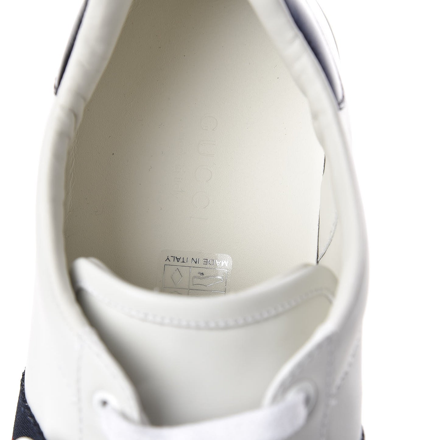 Calfskin Crystal Web LOVED Embroidered Womens Ace Sneakers 39.5 White