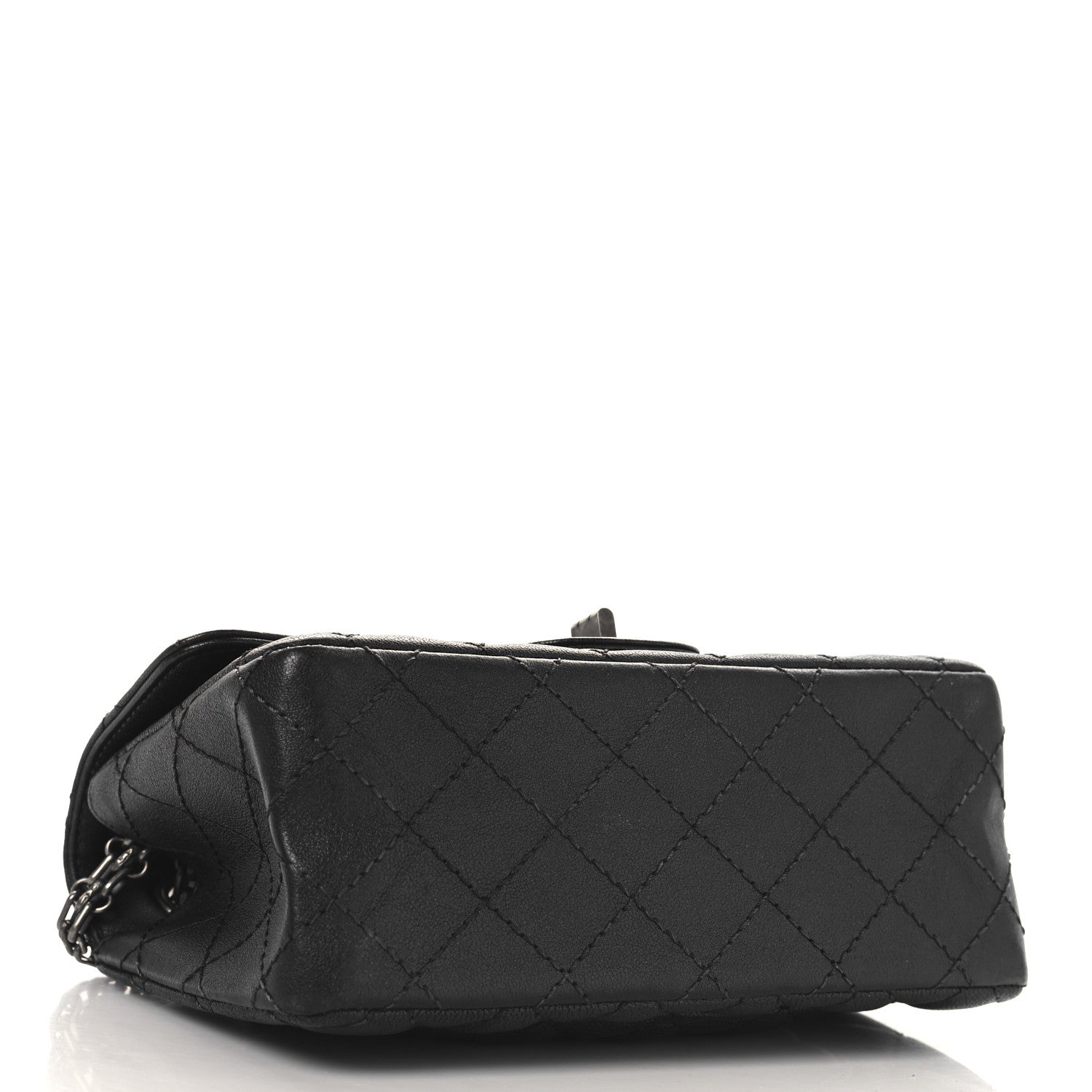Chanel Metallic Sheepskin Quilted 2.55 Reissue Mini Flap Dark Grey 4 of 11