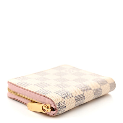 Louis Vuitton Damier Azur Zippy Coin Purse Rose Ballerine 4 of 6