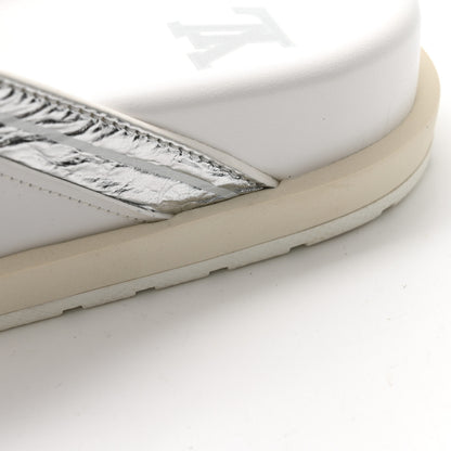 Louis Vuitton Metallic Mix Materials Mens LV Script Trainer Mules 12 Silver Multicolor 10 of 11