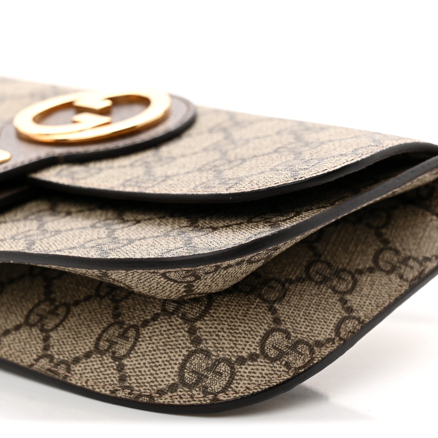 GG Supreme Monogram Textured Dollar Calfskin Blondie Belt Bag Beige Ebony New Acero