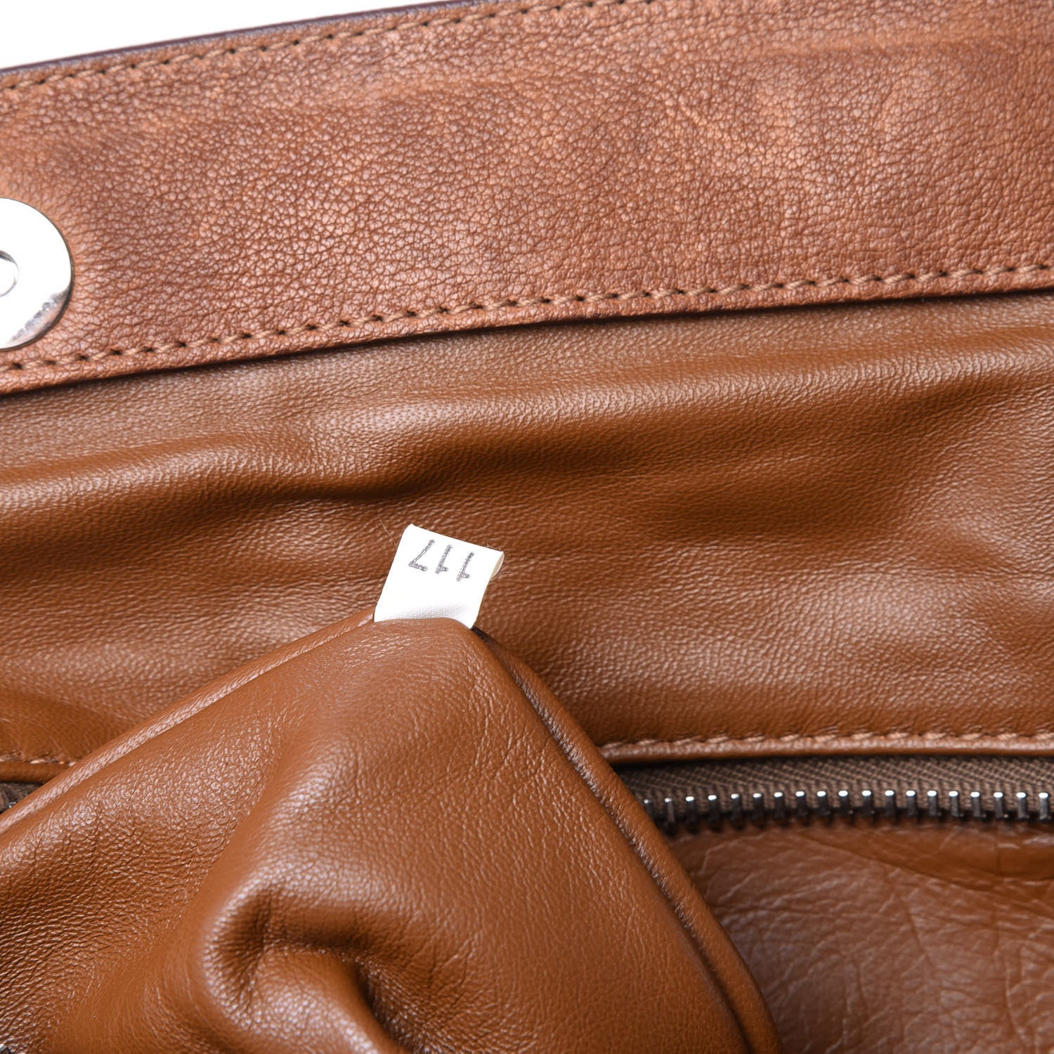 Prada Washed Buffalo Frame Bag Brandy 5 of 11