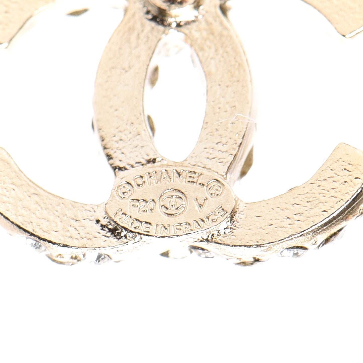 Crystal CC Earrings Gold