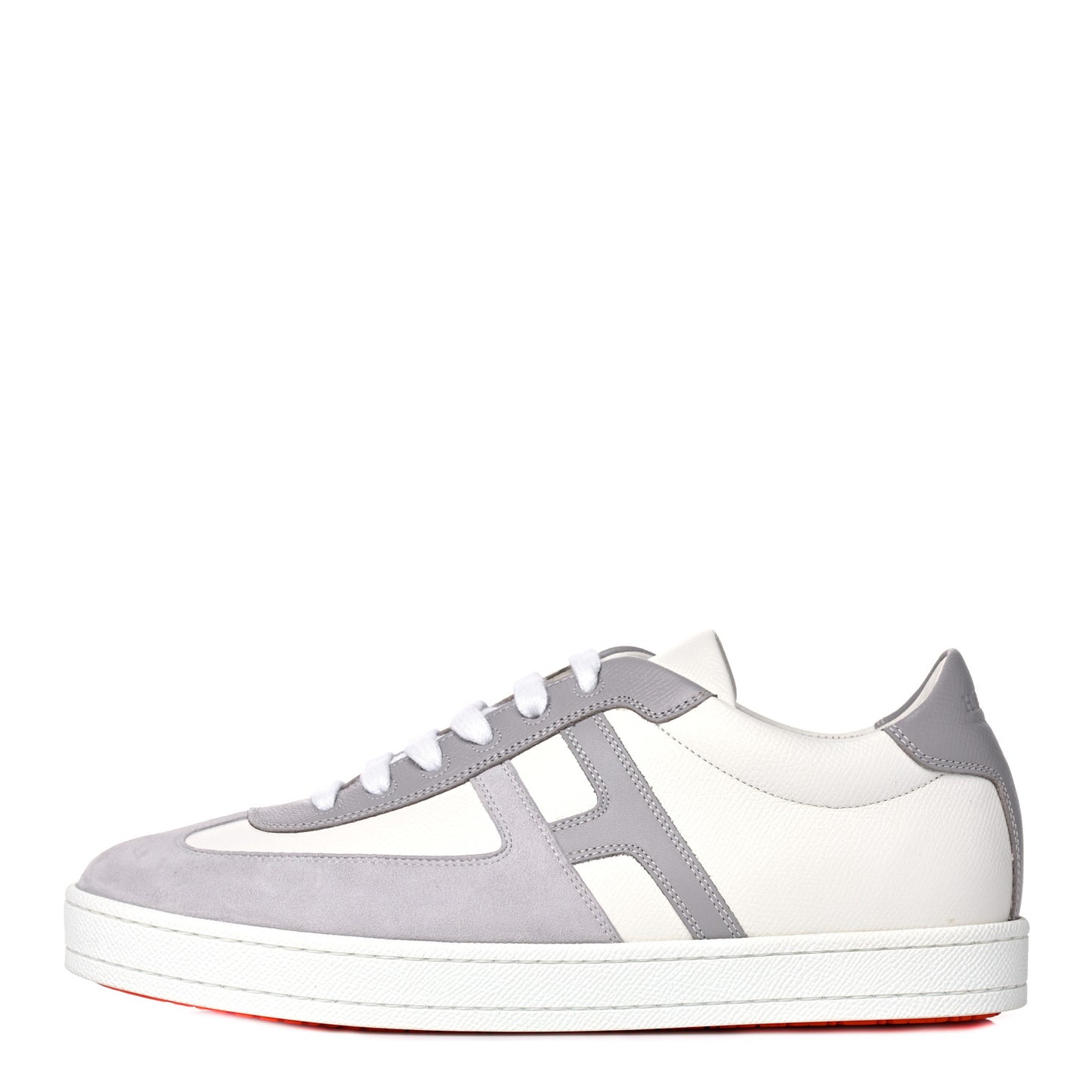Epsom Suede Boomerang Sneakers 40 White Gris