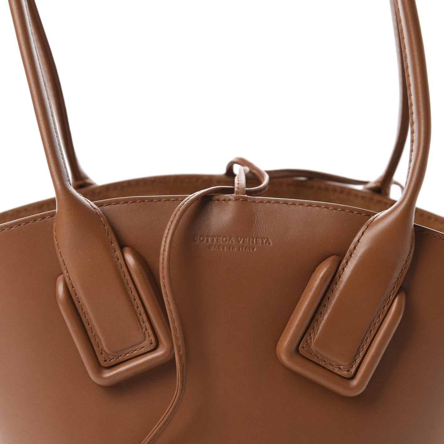 Calfskin Small Basket Tote Clay