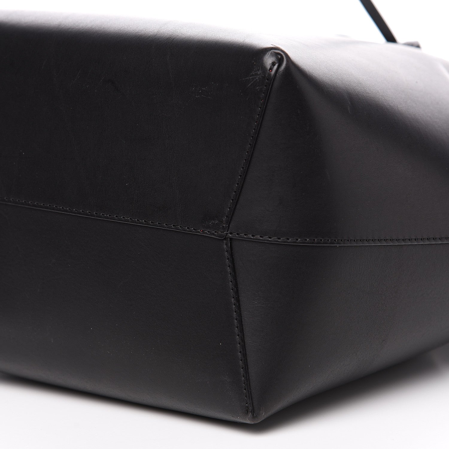 Mansur Gavriel Vegetable Tanned Calfskin Bucket Bag Black Flamma 12 of 14